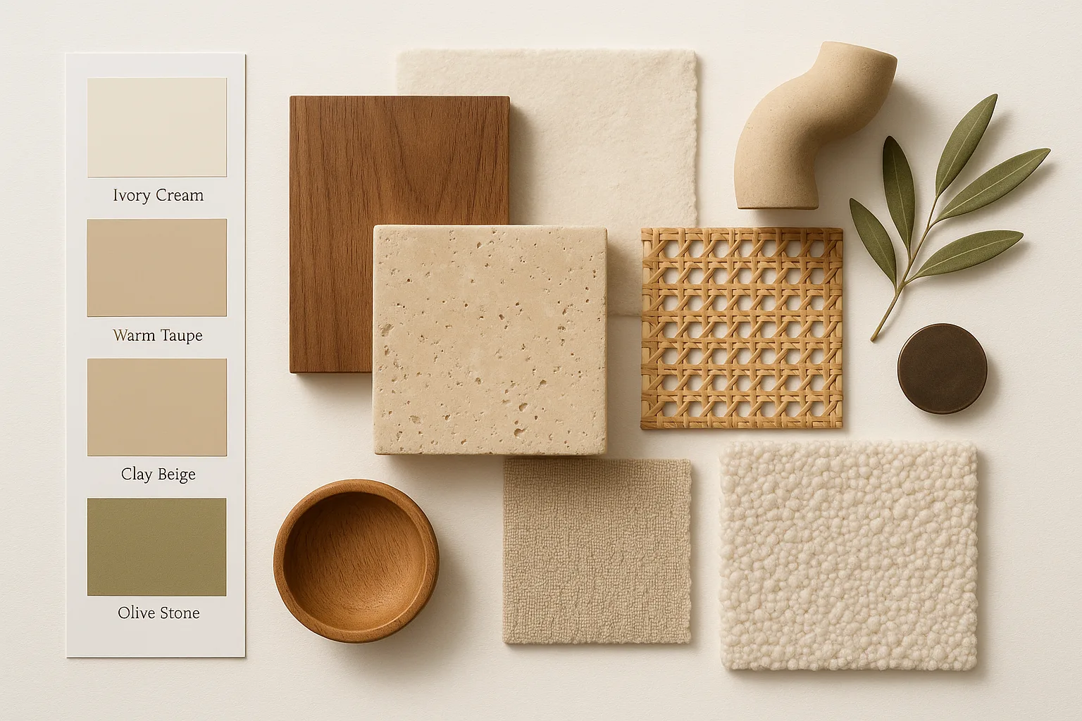 Organic Modern materials mood board 1